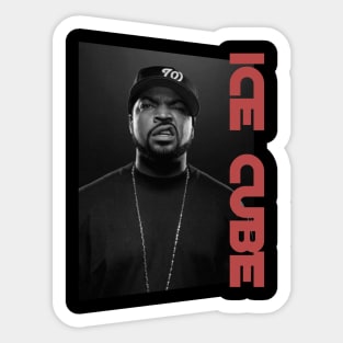 ice cube classic - monochrome style Sticker